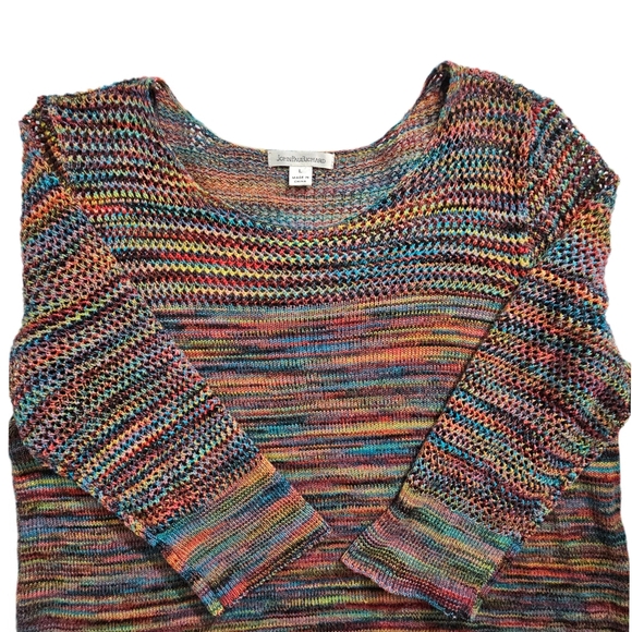John Paul Richard Rainbow Relax Knit Scoop Neck Cozy Sweater - Picture 11 of 13